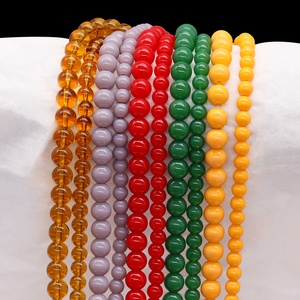 Cuentas de Vidrio Redondas Sólidas de <span class=keywords><strong>4mm</strong></span> 6mm 8mm en Rojo, Negro y Azul, Cuentas de Cristal para Fabricación de Joyería y Pulseras DIY - Product Image 4