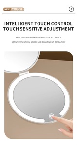 Espejo de Maquillaje LED Portátil, Plegable, Recargable, Mini Espejo de Viaje ABS, Éxito de Ventas Internacional - Product Image 6