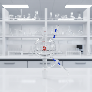 Tête <span class=keywords><strong>de</strong></span> distillation <span class=keywords><strong>de</strong></span> solvant en verre borosilicate à paroi épaisse CS Labglass avec <span class=keywords><strong>robinet</strong></span> PTFE pour verrerie <span class=keywords><strong>de</strong></span> laboratoire sur mesure - Product Image 6