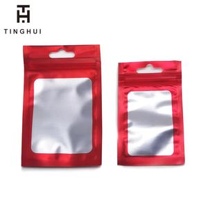 ถุงซิปล็อคฟอยล์อะลูมิเนียมสีสันสดใสพร้อมหน้าใส - ซิปผิวมันเงาแบบปิดผนึกเองได้ สำหรับบรรจุของขวัญ - Product Image 2