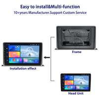 Meihua OEM Série FH – Pièce de rechange pour lecteur DVD de voiture, accessoires, cadre d'autoradio 10 pouces pour tableau de bord avec faisceau de câbles