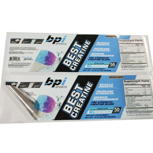 Impression personnalisée holographique, impression de marque privée brillante, supplément nutritionnel pré-entraînement super, grand autocollant de marque - Product Image 5