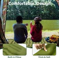 Matelas de camping gonflable ultra-léger et durable avec pompe à pied intégrée et oreiller, tapis de couchage portable et imperméable – Offre spéciale