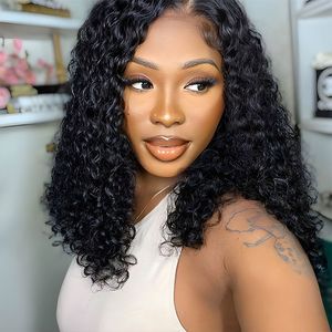 Cheveux humains <span class=keywords><strong>afro</strong></span> pour femmes noires Perruques Bob Lace bouclées à double tirage Perruques de cheveux humains pleine densité par plumé Lace Bob Perruques de cheveux humains - Product Image 3