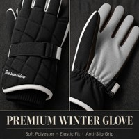 Gants de sport d'hiver unisexes personnalisés avec logo, en polyester, antidérapants, pour activités de plein air