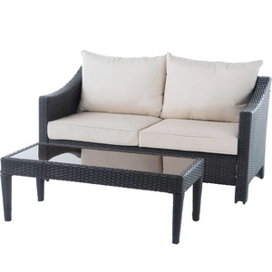 Juego de sofá de ratán <span class=keywords><strong>para</strong></span> exteriores, patio, asiento doble, <span class=keywords><strong>terraza</strong></span>, plástico, bambú, <span class=keywords><strong>para</strong></span> balcón, <span class=keywords><strong>terraza</strong></span> acristalada <span class=keywords><strong>para</strong></span> sala de estar - Product Image 5
