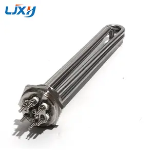 LJXH Water Heater Immersion Element DN40 47mm Thread 304 Stainless Steel Electrical Heating Pipe With Grounding Screw 220/380V