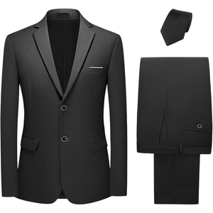 비즈니스 정장 남성용 한국 스타일 투버튼 숏 블레이저 (웨딩 및 업무복) - Product Image 4
