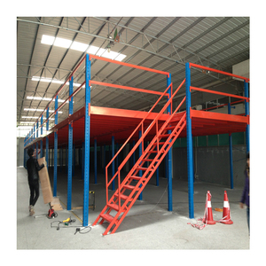 מדפי רצפה ביניים מפלדה ארוכת טווח, דו-שכבתיים, עם ציפוי אלקטרוסטטי נגד קורוזיה, במחיר סיטונאי - Product Image 3