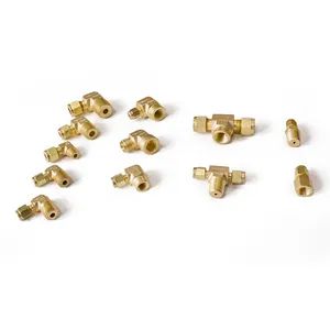 full range coupler plumbing materials Brass Pipe Connector Compression copper pipe male female elbow tee fittings