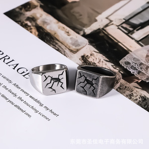 Anillo de Acero Inoxidable para Hombre con Diseño de Araña, Estilo Retro Plateado, Diseño Geométrico de Insecto SA1160 - Product Image 5