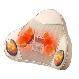 Massage Pillow For Back Neck Lumbar Cervical Hot Compress Kneading USB Rechargeable With <b>Remote</b> <b>Control</b> - Product Image 1