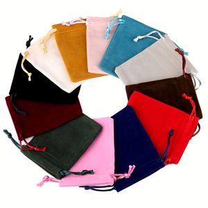 Wholesale Custom LOGO Velvet Pouch Packaging Drawstring Jewelry Velvet Bags for Gift - Product Image 3