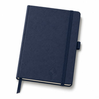 Carnet à points A5 personnalisé, couverture rigide, reliure thermique, en cuir PU, avec bande élastique et attache pour stylo