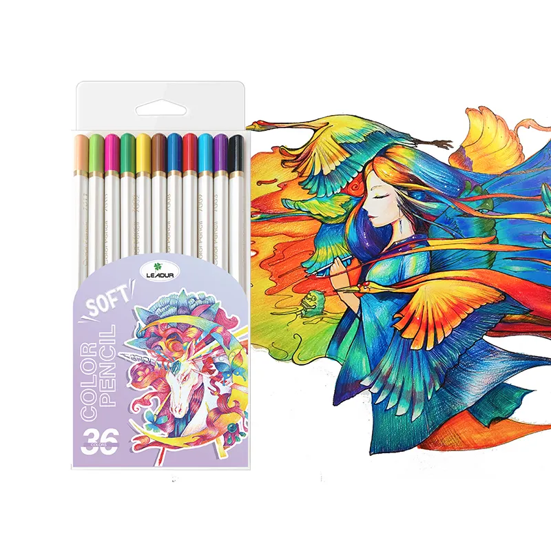 36 Colors Soft Core Color Pencils Art Drawing Coloring Pencils Set Color Pencils for Kids