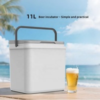 Glacière isotherme portable moderne 11L pour camping et pique-nique, étanche, en PP de qualité alimentaire, anti-chute, pour vin, bière, lait maternel