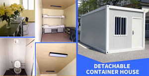 Kit complet de <span class=keywords><strong>maison</strong></span> en conteneur en acier à structure plate, fabrication directe d'usine, design moderne, utilisation en bureau, applications extérieures pour hôtels/villas/gîtes ruraux - Product Image 2