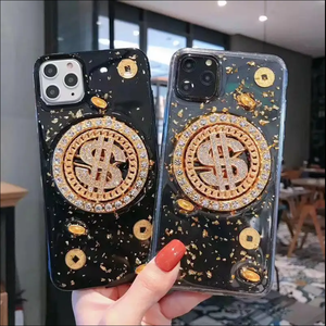 Funda para teléfono móvil Dollar giratoria adecuada para <span class=keywords><strong>iPhone</strong></span> 14/13/12/11 Pro Max gotas pegamento hoja de oro <span class=keywords><strong>Xr</strong></span> XS Max funda para teléfono - Product Image 3