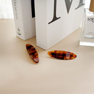 CANYUAN stile europeo e americano semplice ovale tartaruga-guscio acetato clip unica mini forcina personalizzata - Product Image 6