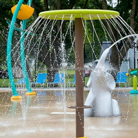 Fasilitas Hiburan Taman Air |   Kolam Semprot Anak-Anak dari Fiber Glass Komersial dengan Kepala Semprot Bunga Teratai