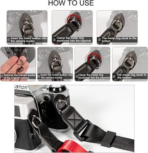 Chất lượng cao Nylon <span class=keywords><strong>Polyester</strong></span> da máy ảnh Dây đeo vai dây đeo cổ có thể điều chỉnh nhanh chóng phát hành tính năng phong cách cổ điển cho - Product Image 6