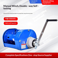 Winch Manual Dua Arah Pengunci Otomatis Tugas Berat; Derek Kapstan Kompak 05/1/2/3-Ton Pengangkat Traktor Tinggi Angkat 40m
