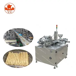 most popular high quality automatic crispy candy tablets cone roll making equipment egg roll making machine price