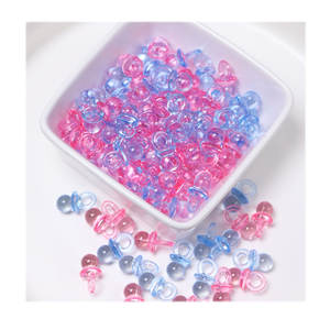 500 g/<span class=keywords><strong>Lot</strong></span> MINI acrylique sucettes breloques rose bleu bébé garçon filles jeux cadeau pour Table dispersion bébé douche décorations faveurs - Product Image 5