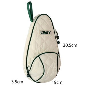 Sac de raquette de tennis et de pickleball multifonctionnel en coton recyclé avec sangle réglable, sport de plein air, bandoulière, mode décontractée - Product Image 3