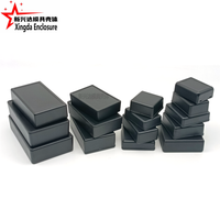 Petite boîte de jonction en plastique ABS noir, boîte de projet électronique, trou personnalisé pour l'installation de circuits imprimés, indice de protection IP54, utilisation en extérieur