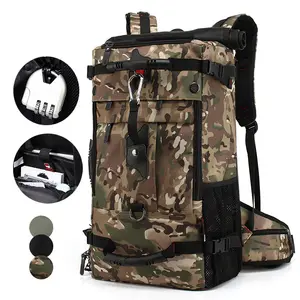 Logo personalizzato bagpack 50L zaino da montagna borse per attrezzi avventura all'aperto viaggiare zaino da trekking tattico impermeabile