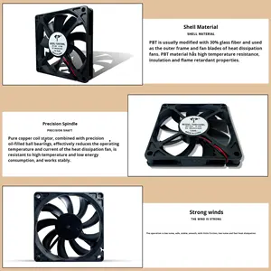 DC8015 80x80x15mm 12V Ölreiniger CPU Kühlschrank Gefrierschrank 8CM Kugellager Lüfter - Product Image 4
