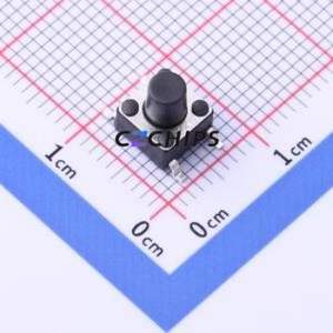 TS-1102SD-C-G-B Tactile Switch SMD-4P,6x6mm Switch Single Pole Single Throw Round Button 2.6N Vertical Mount - Product Image 1