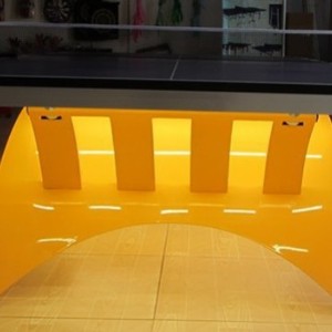 โต๊ะปิงปอง LED สีทองรุ้ง ขนาด 50x50 มม. ขาตั้งสำหรับเล่นในร่ม ความบันเทิงทันสมัย ทนทาน ทำจากแผ่นไฟเบอร์บอร์ดความหนาแน่นสูง - Product Image 3