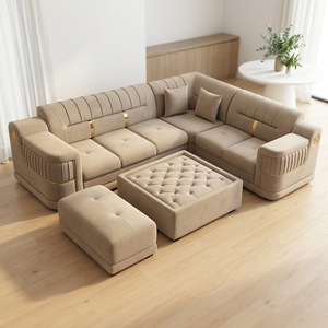 Modern Genuine Leather Recliner Sectional Set – Tufted L-Shape Home <b>Seating</b> With Power Reclining, USB Char NA Recliner - Product Image 5