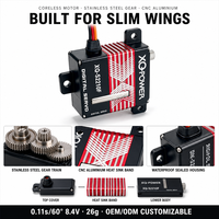 Moteur Servo à Couple Élevé XQ-POWER XQ-S2210F 11kg Mince Sans Noyau Étanche CNC Aluminium 10mm pour Planeur Avion RC Vente en Gros OEM