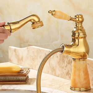 <span class=keywords><strong>Robinet</strong></span> de lavabo de salle de bain vintage style ancien 2022 avec mitigeur extractible en onyx vert - Product Image 3