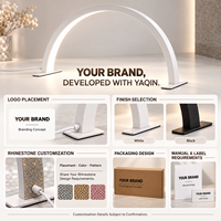 Lampe de table demi-lune pour manucure en gros, logo et emballage personnalisés, éclairage professionnel pour salons de manucure pour les distributeurs