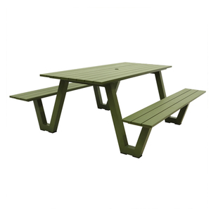 Bán Hot cắm trại bàn ăn bền nhôm Patio Set chấp nhận nơi dù che nắng bãi biển bảng nhà bếp Bảng Đồ Gỗ Ngoài Trời - Product Image 2