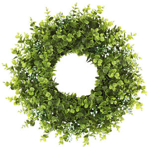 Lussuosa Ghirlanda Decorativa da 60cm per Porta e Finestra Ghirlanda Artificiale di Bosso ed Eucalipto Fiori Decorativi e Piante - Product Image 5