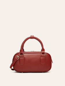OEM Manufacturer Custom Designer Genuine Leather Unisex Mini Bowler Bag with Zipper Closure Waterproof - Product Image 1
