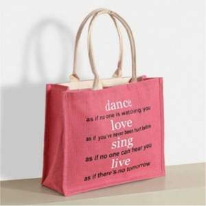 Sac de jute de grande taille personnalisé poignée en corde couleur naturelle sac de shopping de cuisine broderie lettre imprimée sac à déjeuner Logo - Product Image 3