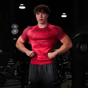 Abbigliamento Sportivo da Uomo con Collo Rotondo, Traspirante, ad Asciugatura Rapida, Aderente, per Basket, con Logo Personalizzato, per Fitness e Corsa - Product Image 3
