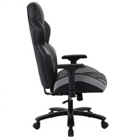 Chaise de jeu ergonomique moderne Henglin en cuir PU noir, pivotante, réglable en hauteur, avec vérin à gaz 3 positions