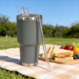 Pailles de remplacement en stock, compatibles avec les gobelets Stanley de 40 oz et 30 oz, pailles réutilisables - Product Image 1