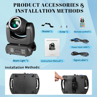 Projecteur à tête mobile professionnel pour DJ, éclairage de scène LED, projecteur à faisceau DMX512 activé par le son avec télécommande pour soirées en club