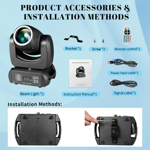 Faro mobile professionale per DJ, luci a <span class=keywords><strong>LED</strong></span> per palcoscenico, faretto a fascio DMX512 con attivazione sonora e telecomando per feste in discoteca - Product Image 3