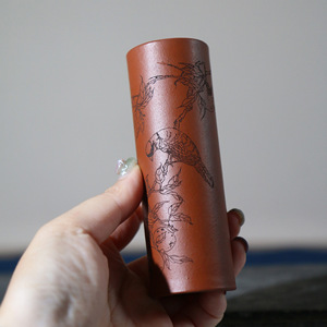 Maceta Miniatura de Zisha para Bonsái, Pequeña, Redonda, Cilíndrica, para Escritorio, Hecha a Mano - Product Image 2