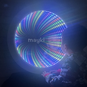 Pannello da parete per la terapia della stanza sensoriale 3D specchio infinito per autismo ha condotto la luce interattiva del Tunnel infinito - Product Image 3
