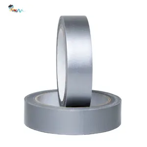 Grey Silver Gray Color Recyclable Exhibition Wedding Carpet Edge Binding Fixing Duck Cloth Duct Self Adhesive Tape